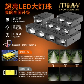 汽车中网隐藏射灯激光炮外置格栅电动车led货车越野车爆闪灯大灯