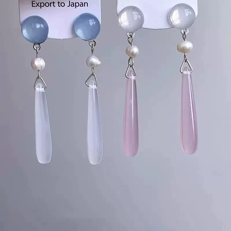 新款水滴珍珠清冷国风气质耳夹无耳洞女耳钉耳饰配饰新中式古风
