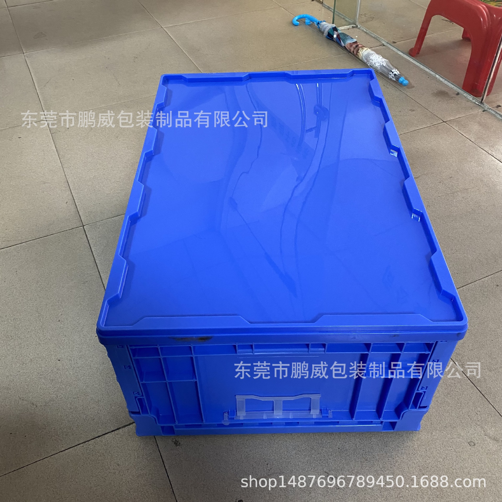 HP6C汽车零部件箱可烫金 加防尘布塑胶卡口堆叠物流箱650*435*210