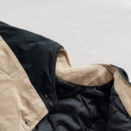 Knock on style ~ Children's cotton-padded jacket 024 new winter style Korean style forest-style retro cardigan cotton-padded jacket for boys and girls