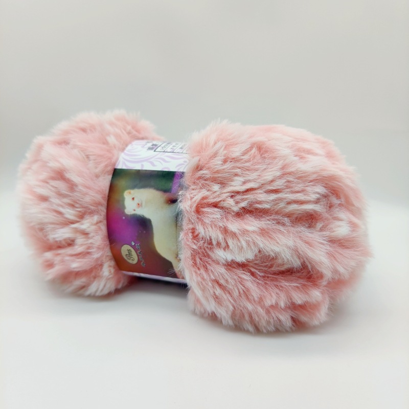 Imitación de visón terciopelo grueso lana tejida a mano DIY Imitación Piel terciopelo visón terciopelo sombrero bufanda manta hilo al por mayor