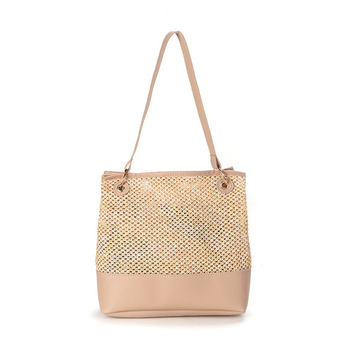 Women's Bags  New Autumn Straw Bag Fashion Simple Handbag Woven Shoulder Tote Bag Wholesale
