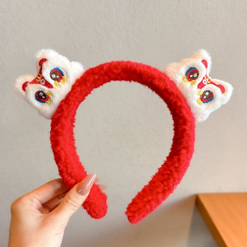 Diadema roja de Año Nuevo para mujer 2026, diadema moderna de alta calidad para otoño e invierno, diadema para lavarse la cara, horquilla para el cabello, accesorio para el cabello estilo Chanel image 32