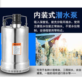 定制内装式不锈钢潜水泵  便携适用于室内景观喷泉泵 小型喷泉泵
