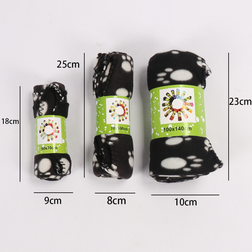 Over 100 items Double-sided velvet blanket for dogs, warm pet blanket, cat and dog paw print blanket, sleeping pad, pet pad