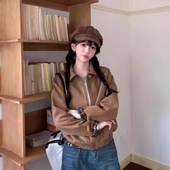 小香风独特超好看格纹短外套女秋冬小个子宽松慵懒高级感夹克上衣