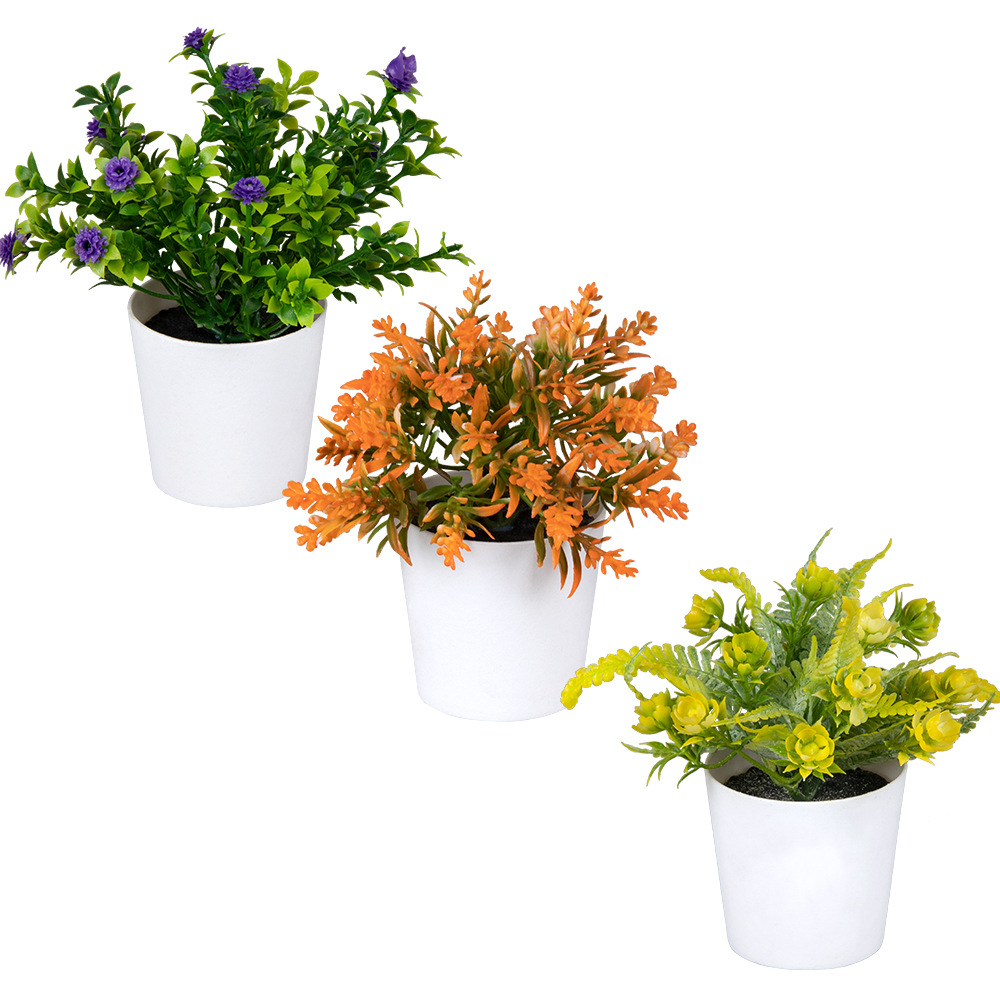 Amazon venta caliente imitación de maceta de carne IKEA 3 piezas set decoración para el hogar escritorio mini mini mini mini bonsai artificial image 10