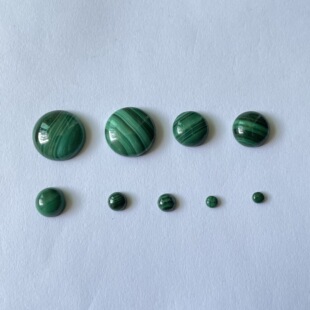 In-Stock A-Grade Crack-Free Malachite Cabochon Beads Semi-Round Plain Flat Back Semi-Finished Products Wholesale