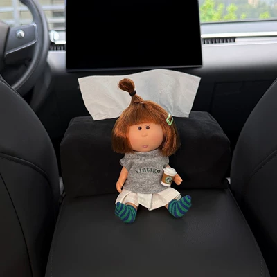 Car tissue box/set Tissue Box, Car Interior Armrest - sweatshirt-set-potato-sister-suede-paper-towel-bag