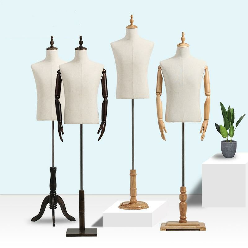 Modelo de ropa de hombre accesorios de mujer todo el cuerpo plataforma percha de ropa de ventana de hombre estante de exhibición de busto falso cuerpo humano tienda de ropa modelo rack