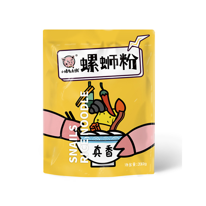 小猪有点饿螺蛳粉广西特产柳州螺狮粉300g袋装速食螺蛳粉批发团