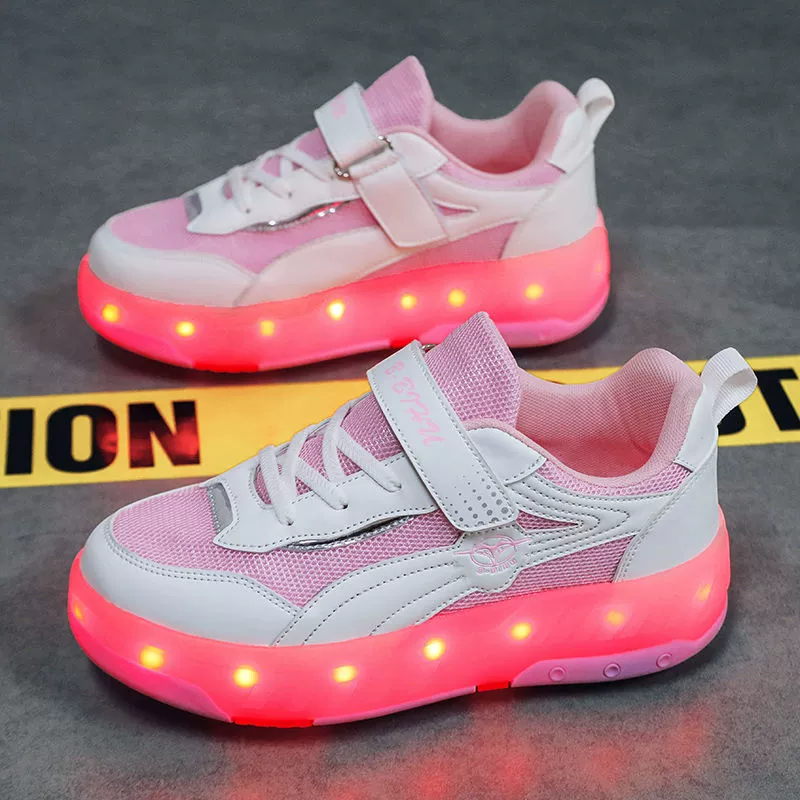 Детские Heelys для девочек, четырехколесные прогулочно-скользящие обувь для взрослых, автоматическое сжатие роликов для мужчин