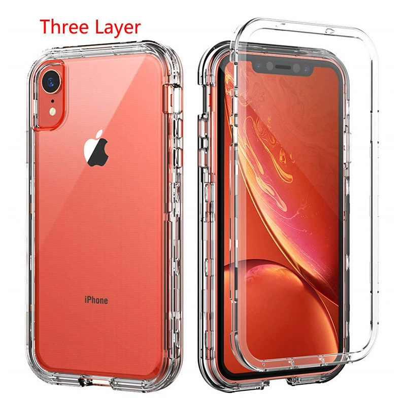 Акриловый совместимый чехол pro, iPhone, три в одном, 12 Pro Max, 8 Plus