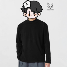 新款双面德绒半高领长袖打底衫潮男痞帅打底上衣秋冬保暖百搭衣服