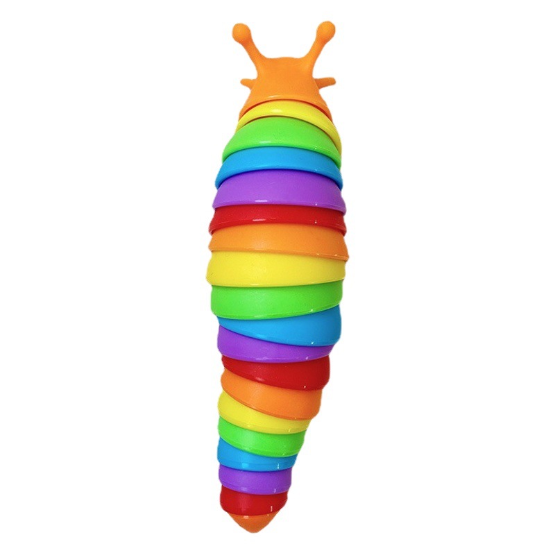 Juguete antiestrés de oruga, caracol de dedo, pequeño adorno, juguete divertido para niños, juguete de broma.