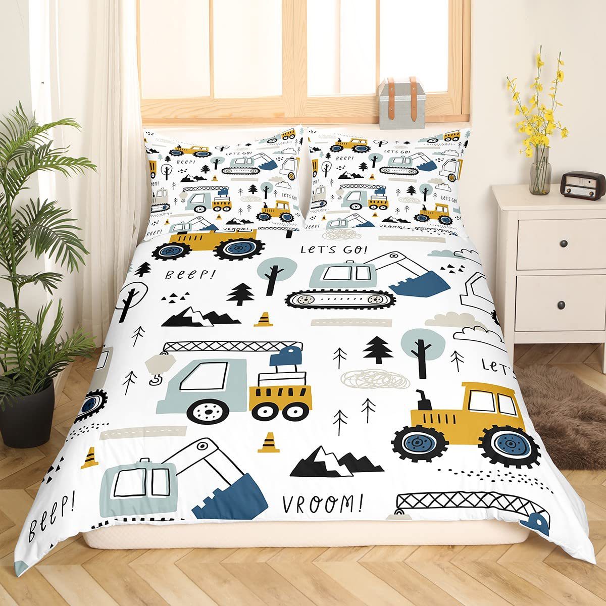 Cartoon duvet cover with down