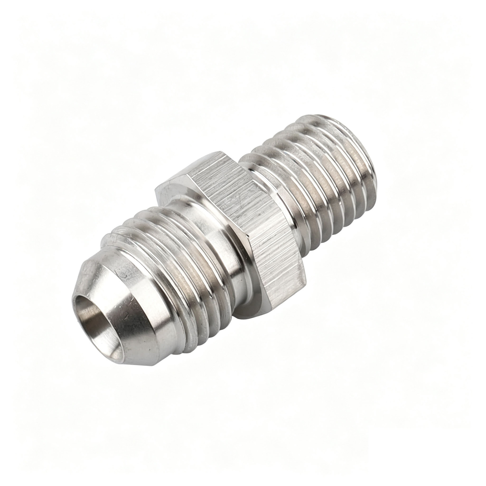 AN3-AN16 carbon steel fuel hose adapter for car modification, straight-through threaded fitting