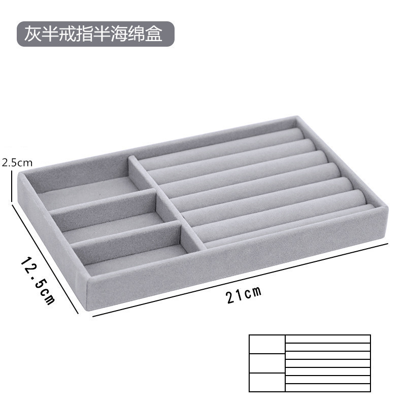 Muestra de joyería negra de alta calidad de tela de vello para ver paletas de joyería caja de almacenamiento collar de joyería anillo bandeja de visualización image 40