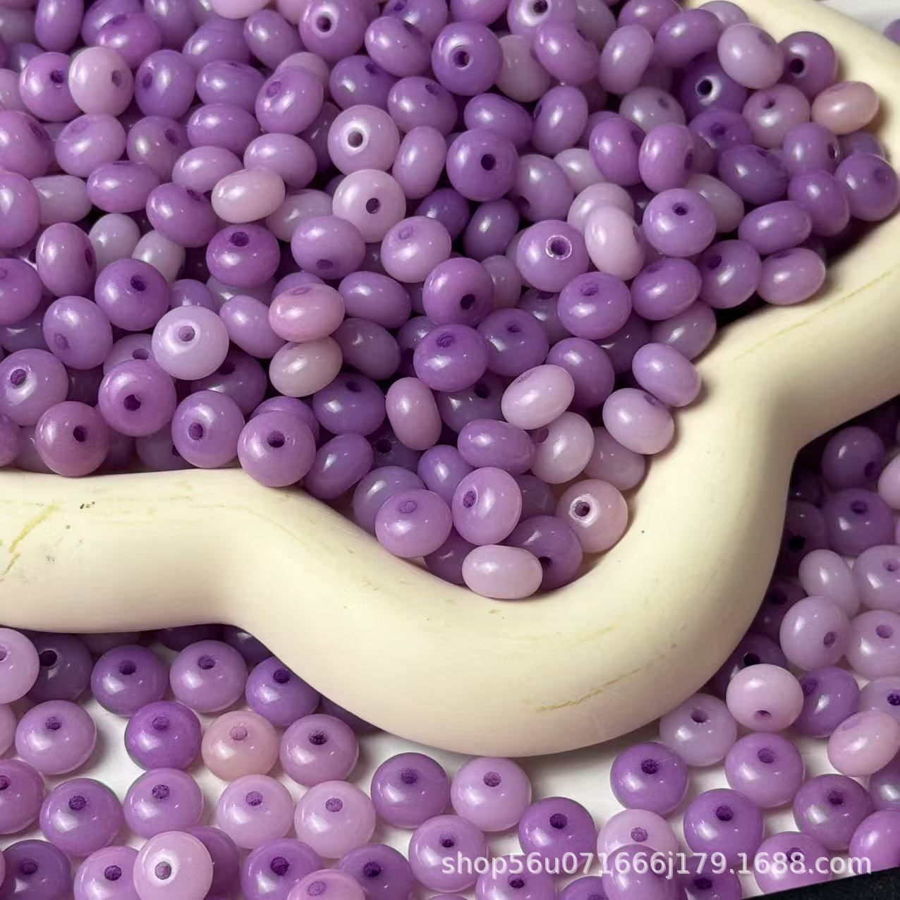 Бусины счеты фиолетовые 6*9мм