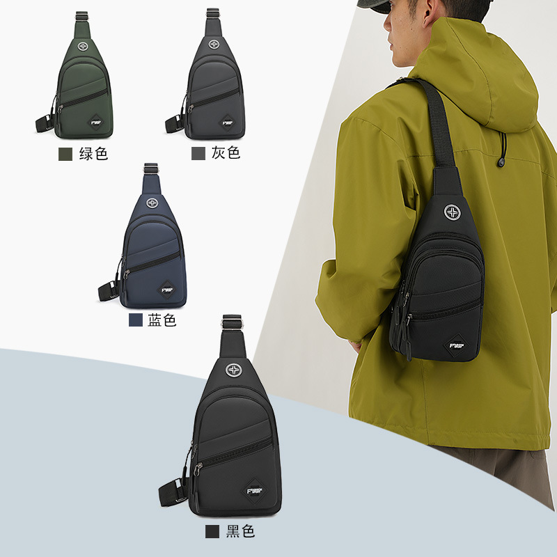 Bolso de pecho para hombre de comercio exterior Bolso de pecho para deportes al aire libre Bolso de moda para pareja casual para hombre Bolso bandolera de gran capacidad