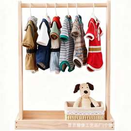 跨境衣帽架落地式衣架可移动卧室挂衣架幼儿园宝宝儿童衣服收纳架