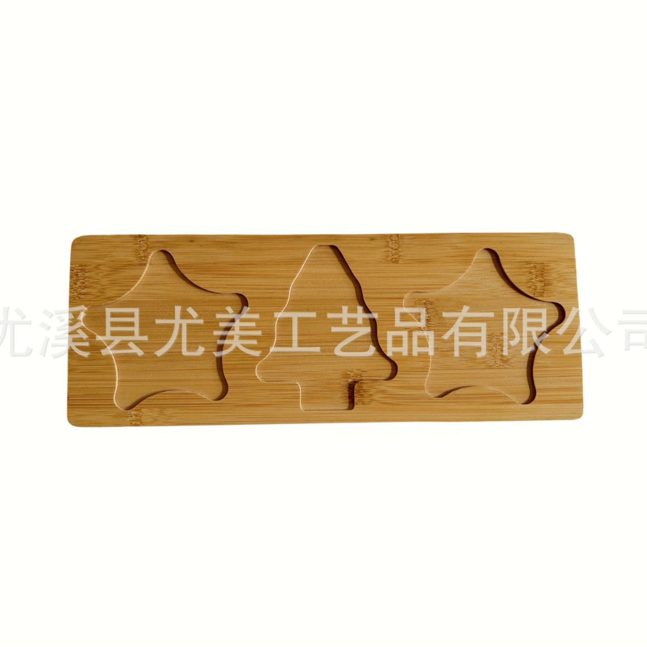 Bambú bandeja de Navidad de dibujos animados en forma de árbol estrella caramelo merienda bandeja decorativa plato de fruta seca melón semillas placa