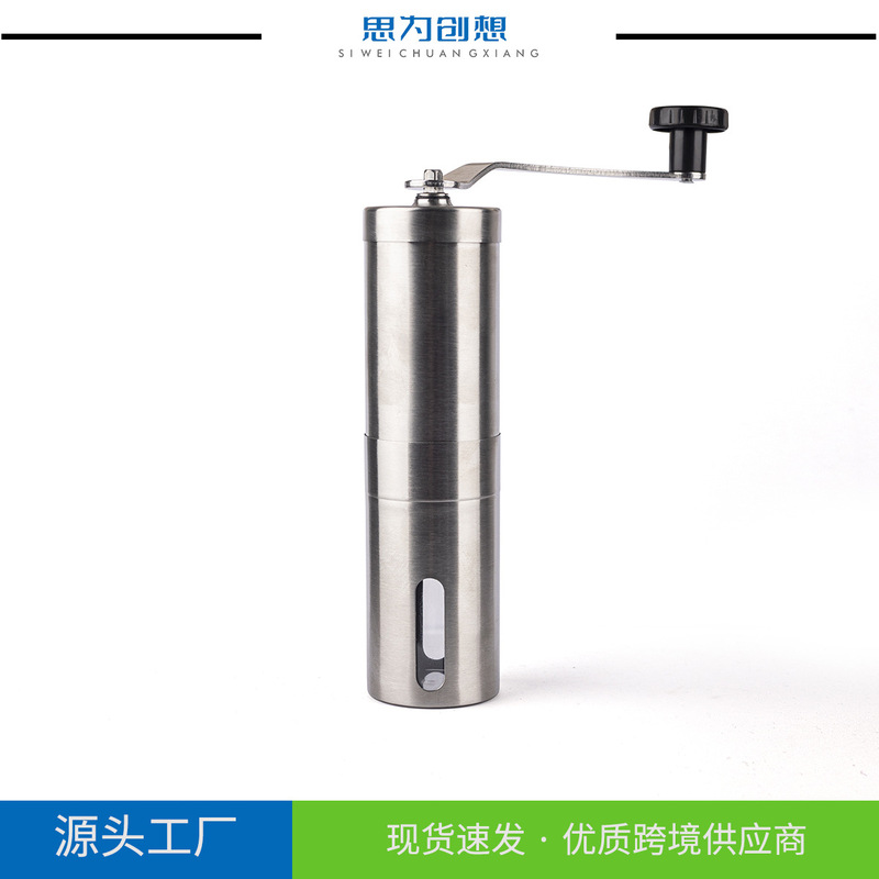 Cross-Border In-Stock Portable Coffee Grinder 304 Stainless Steel Coffee Machine Ceramic Burr Hand-Crank Coffee Grinder for Pour-Over Cross-Border In-Stock Portable Coffee Grinder 304 Stainless Steel Coffee Machine Ceramic Burr Hand-Crank Coffee Grinder for Pour-Over