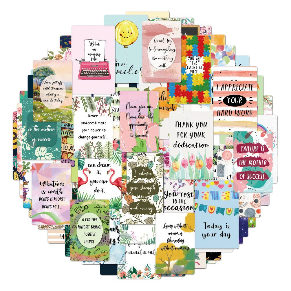 Трансграничные вдохновляющие открытки 72 рукописных английских имени, чтобы побудить сотрудников поощрять детские ланч-боксы, благодарственные открытки