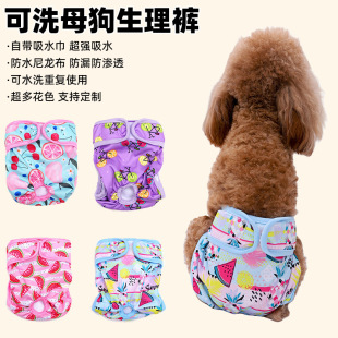 Customized Cross-Border Female Dog Menstrual Pants Washable Dog Diapers Menstrual Period Anti-Harassment Menstrual Pants Pet Menstrual Pants