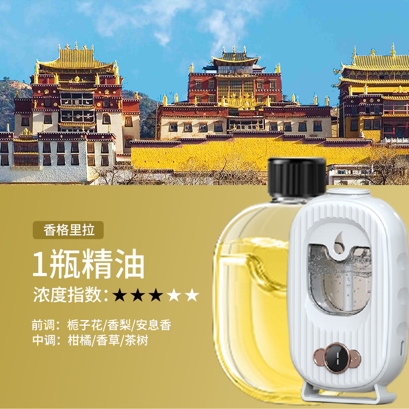 디지털 디스플레이 아로마 테라피 기계 + 샹그릴라 에센셜 오일 병