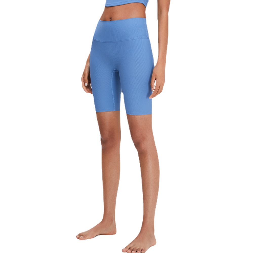 Nuevos pantalones de yoga deportivo cintura alta vientre contracción cadera que forma Pantalones deportivos sin vergüenza triángulo Área de secado rápido fitness yoga shorts