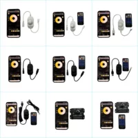 Bluetooth APP интеллектуальный светодиодный контроллер цветовой температуры DC5-24V лампа с RF беспроводной радиочастотный двухцветный регулятор температуры