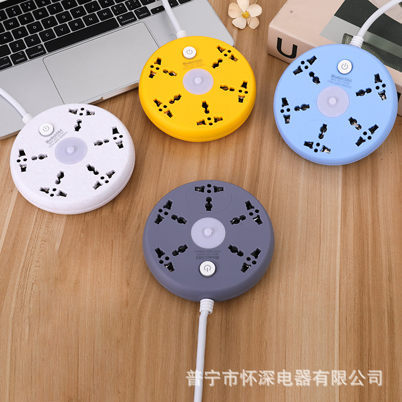 NUEVOS TIMES enchufe de comercio exterior 583#584#585#586# con enchufe de luz LED de noche 3USB carga