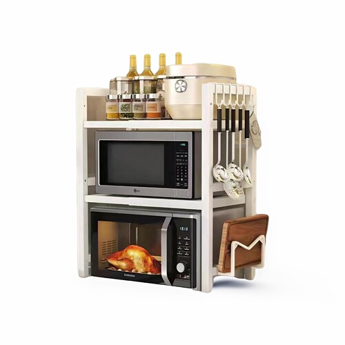 New Kitchen Adjustable Extendable Shelf Microwave Oven Storage Rack Multifunctional Kitchen Organizing Frame