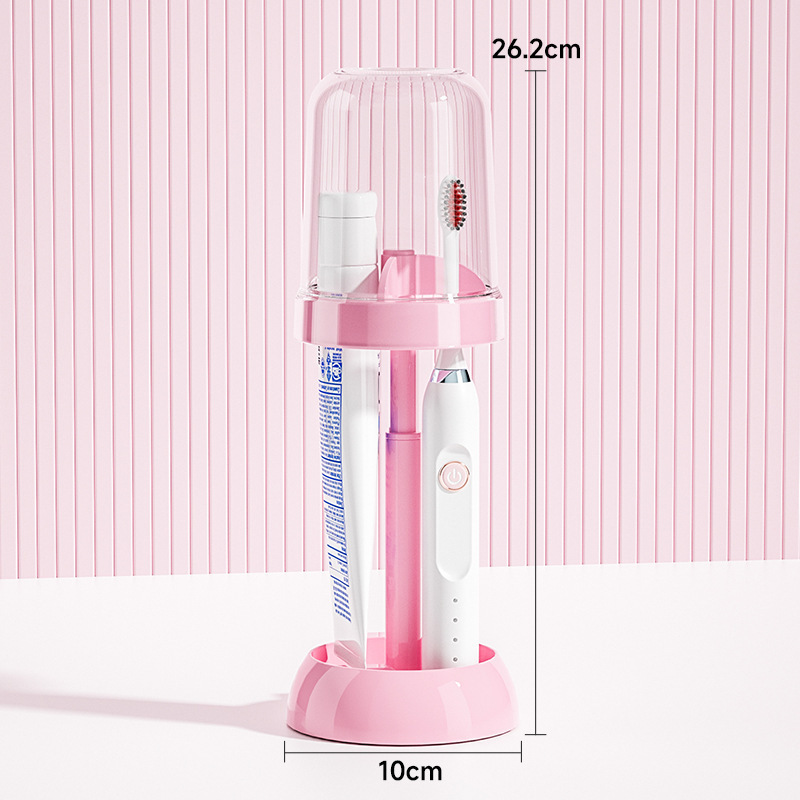 Wall Mounted Toothbrush Cup Holder Set For Bathroom Storage_voghion.com