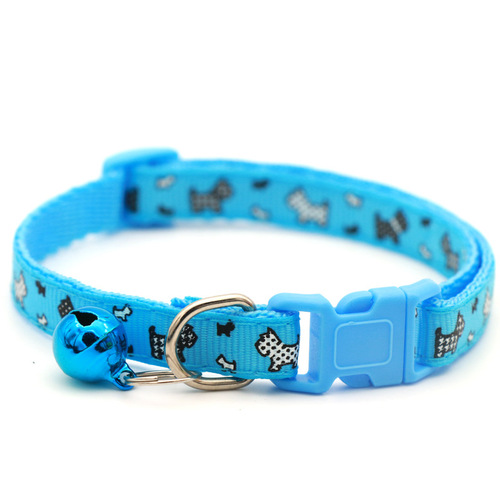 Pet colorful square buckle cross-border tie printed puppy pet collar cat and dog supplies pet cat and dog collar