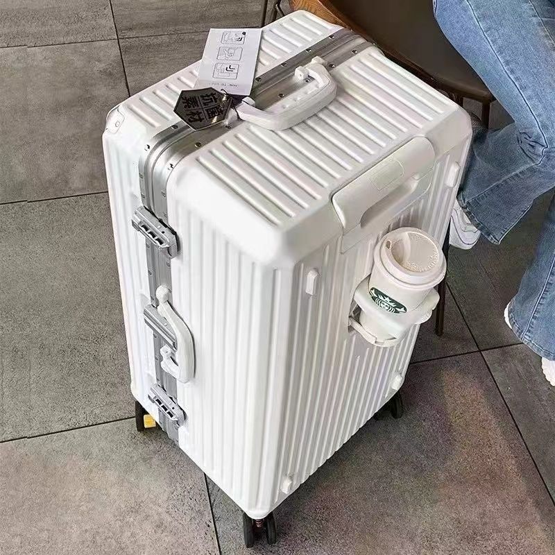 容量铝框行李箱结实耐用万向轮拉杆箱多功能学生新款密码旅行拉链|undefined