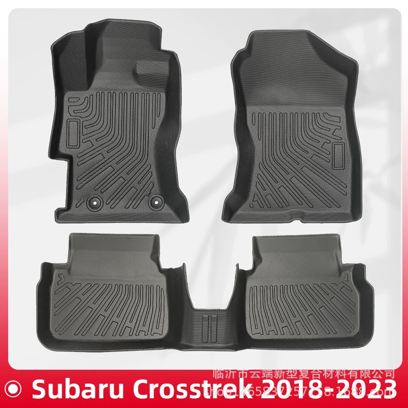 Подходит для Subaru Crosstrek 2018-2023, коврики в салон из TPE, 3D, всепогодные, коврик в багажник