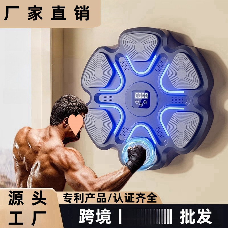 Cross-Border Smart Music Boxing Machine Home Electronic Wall Target Adult and Children Indoor Reaction Boxing Target Sanda Training