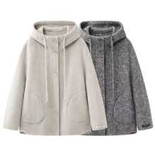 2025冬季新款设计感仿皮毛一体连帽外套女慵懒风宽松羊羔毛上衣