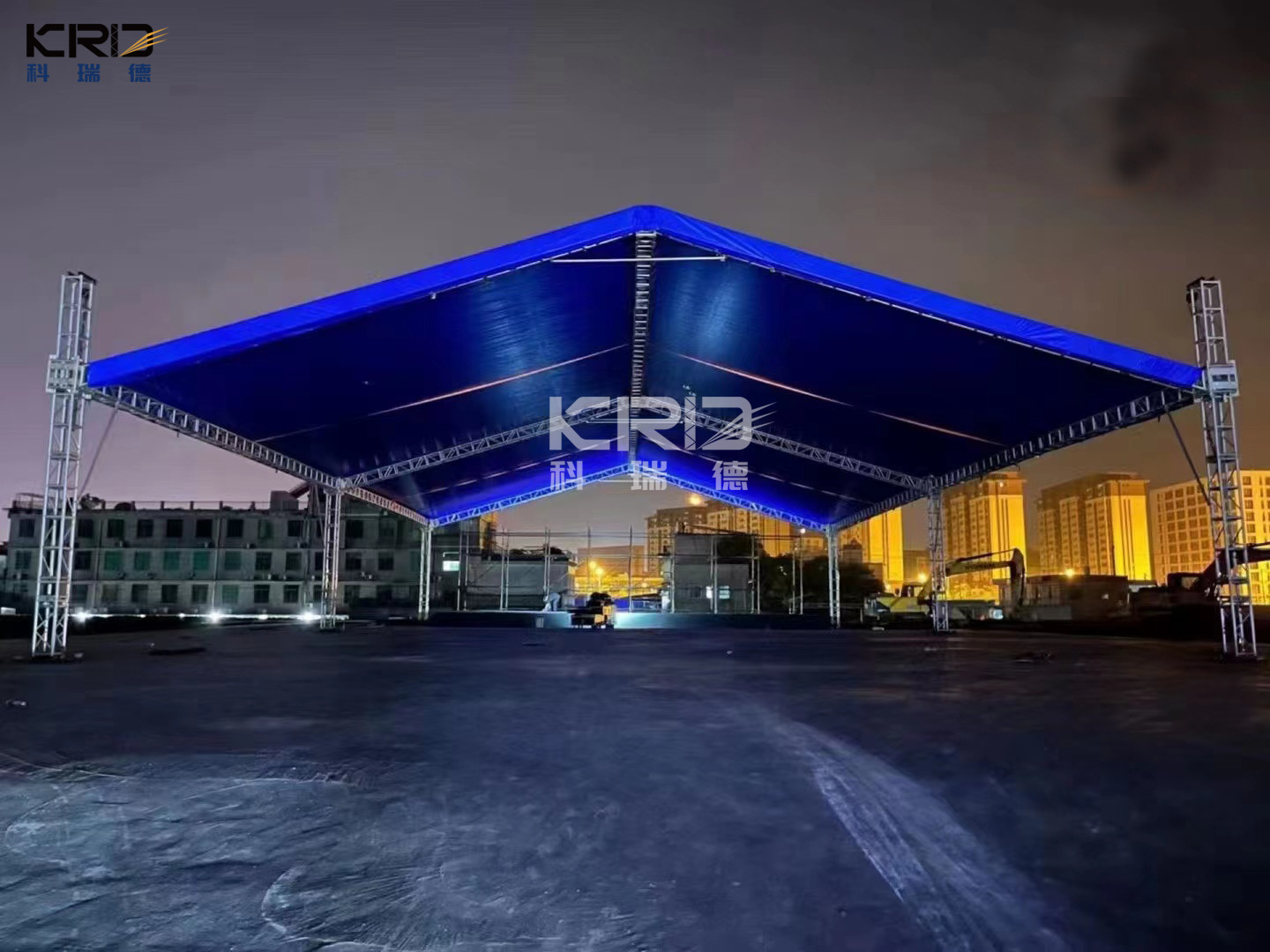 工厂组装式帐蓬酒席红色人字顶流动雨棚钢铝架结构婚宴大喜篷房