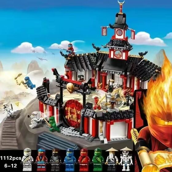 Compatible with Lego Blocks Ninja Training Hall A Boy Puzzle Phantom Ninja Assembled Model Toy