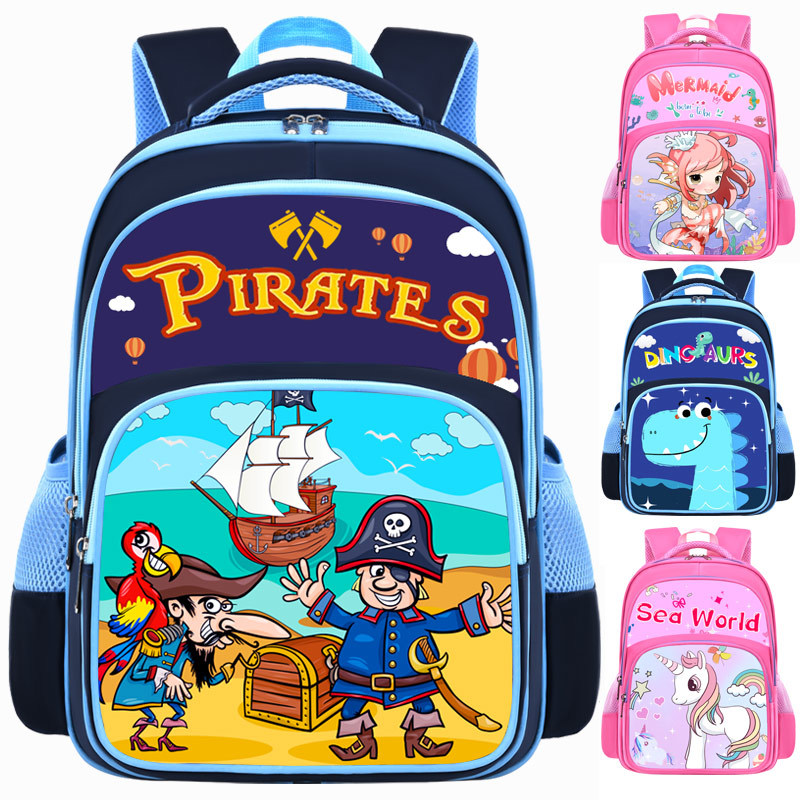 Mochila para niños y niñas, mochila de hombro de gran capacidad para 1 - 2 - 3 - 6 grados, diseño de reducción de carga impermeable