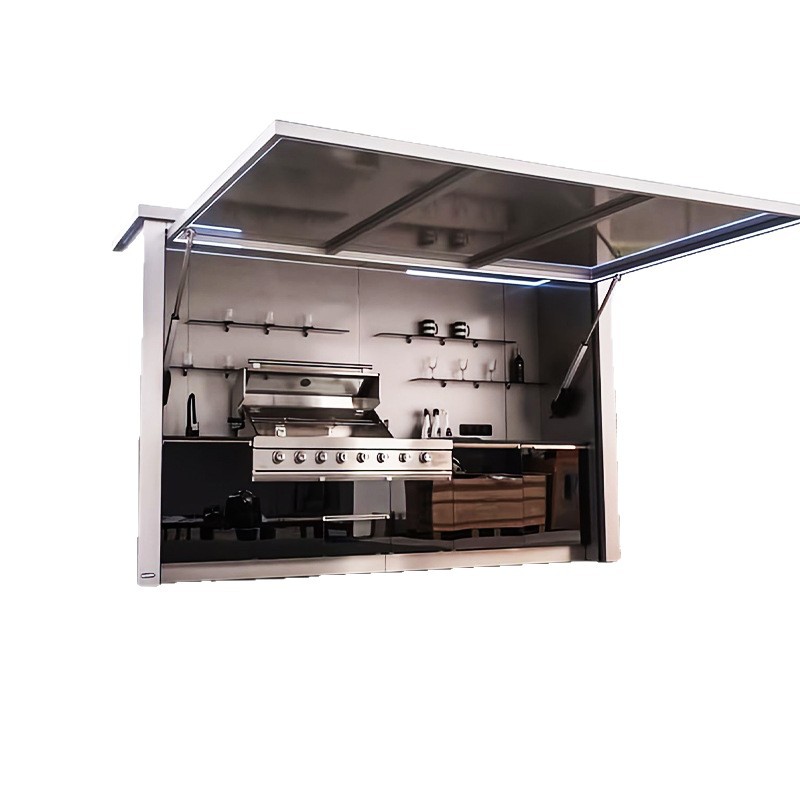 Cocina móvil casa integrada patio familiar barbacoa bar mini integral con cocina sala móvil image 6