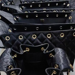元工場皮無標25c hoboバケツバッグ小牛皮菱格特包チェーンシングル肩斜めショルダーバッグ