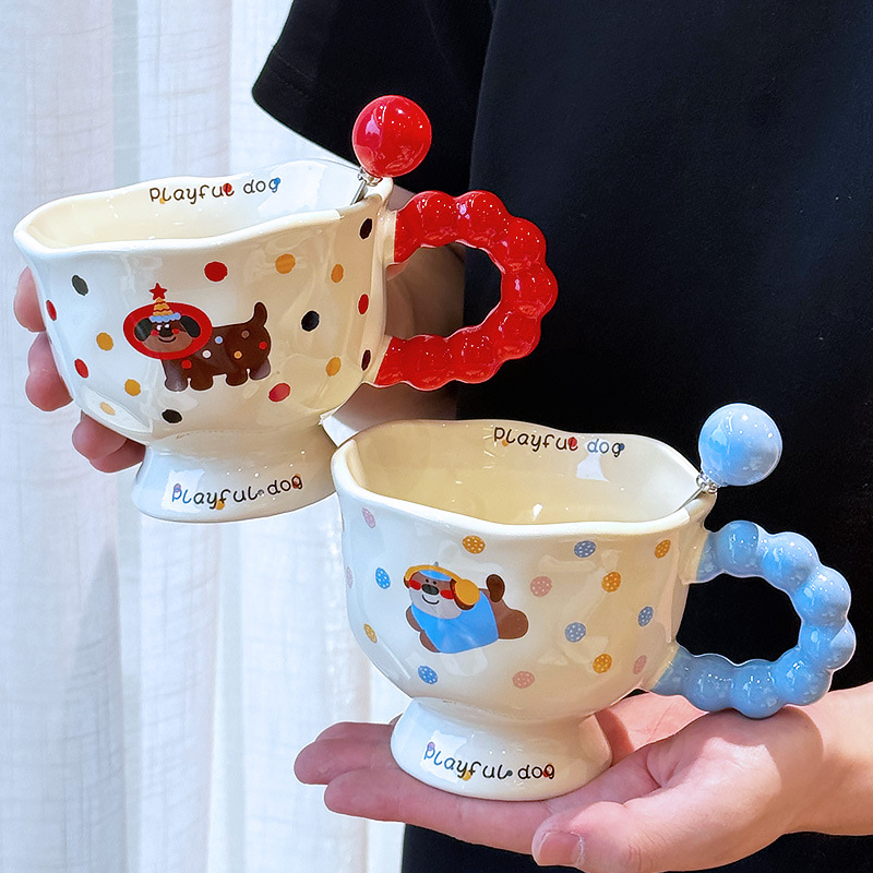 Tazas lindas, tazas para parejas, tazas de cerámica de alto valor para niñas, tazas de desayuno, tazas de café de regalo diario para niños
