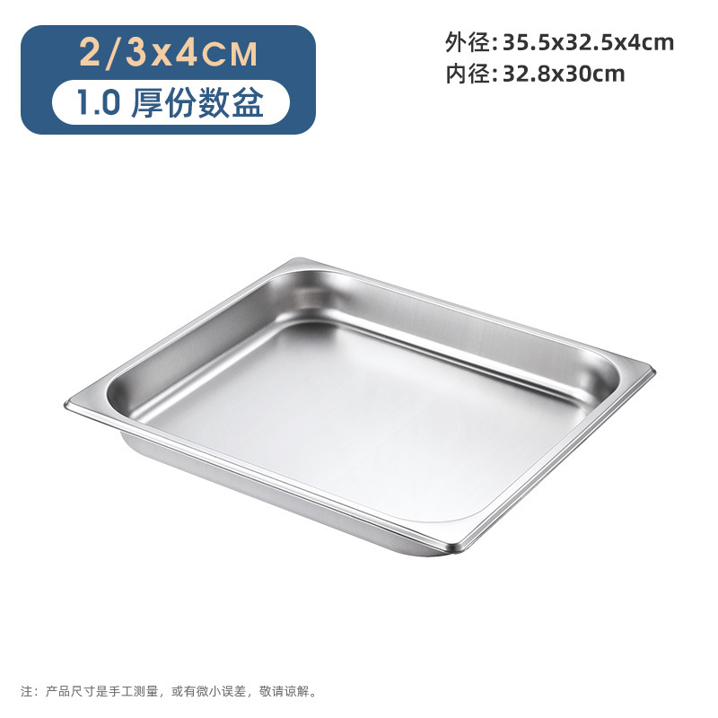 Bandejas de Acero Inoxidable para Comida – Rectangulares, con Base Térmica, Ideal para Buffet o Comedores