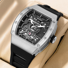 MEGIR美格尔酒桶型腕表商务男士机械表跨境电商爆款批发手表