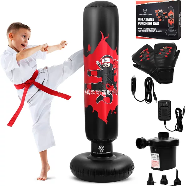 THB Punching Bag for Kids - Inflatable Punching Bag with Box