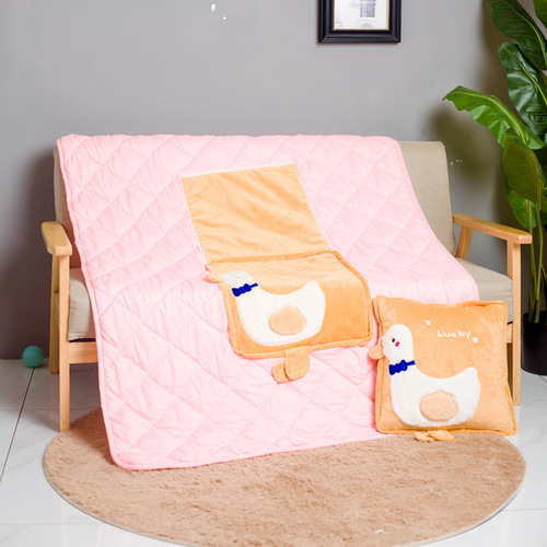 Cartoon two-in-one dual-use pillow quilt nap pillow car air conditioner quilt car pillow plush office pillow
